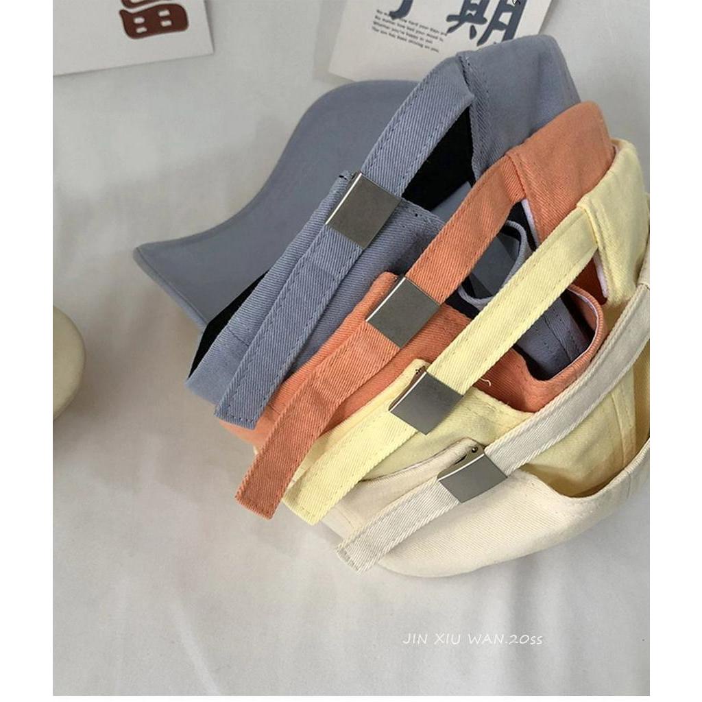 Mũ lưỡi trai thêu họa tiết chữ đơn giản màu sắc ngọt ngào