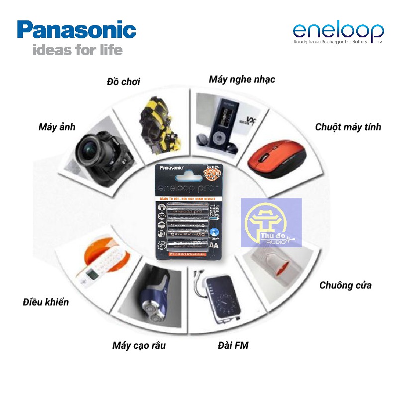 BỘ SẠC PIN ENELOOP PANASONIC BQ-CC51C và 04 PIN ENELOOP PANASONIC 2500mAh, MADE IN JAPAN