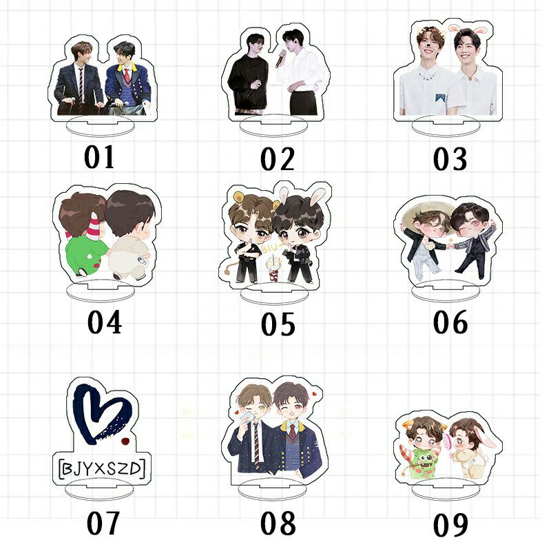 Standee mini Bác Quân Nhất Tiêu tượng trang trí BJYX mô hình Vương Nhất Bác Tiêu Chiến V06