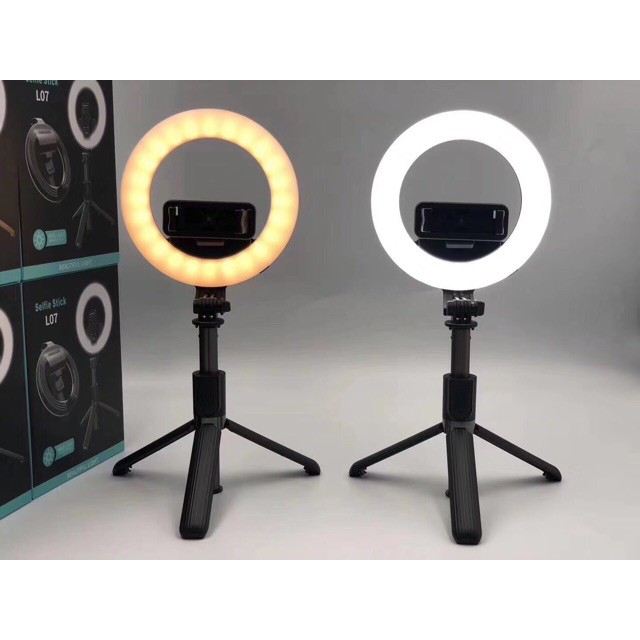 Gậy Selfie Livestream L07 Bluetooth Tích Hợp Đèn Led Siêu Sáng