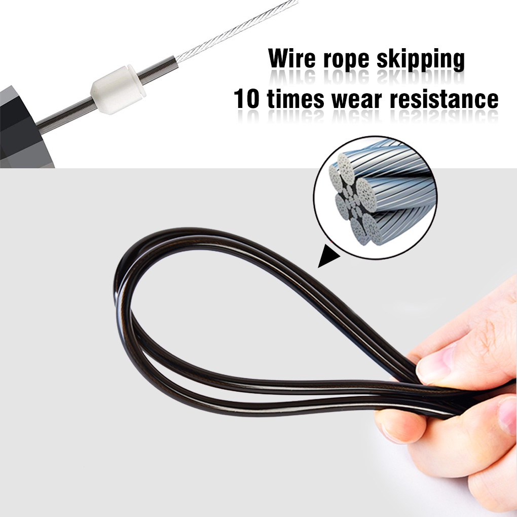 [Global] Adjustable Skipping Rope Tangle-Free Fitness Speed Jump Rope Ball Bearing PVC Jump Cable