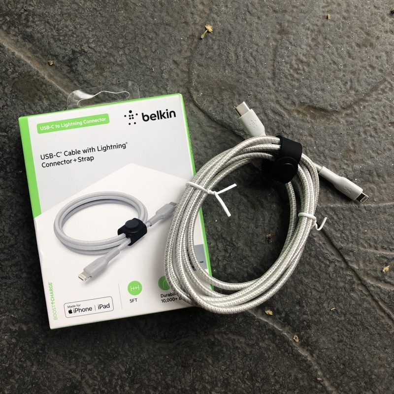 Cáp Dù Belkin Playa UsbC to Lightning Chính Hãng - Có MFI (Bảo Hành 12T)