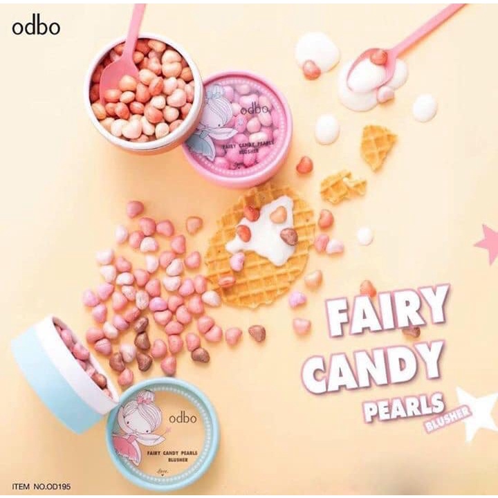 MÁ HỒNG DẠNG VIÊN SIÊU ĐẸP ODBO FAIRY CANDY PEARLS BLUSHER OD195 CHÍNH HÃNG - 11282