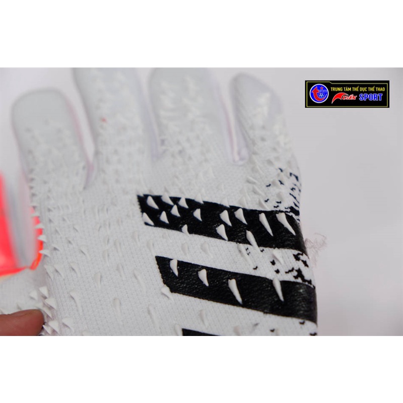 Găng tay thủ môn Predator Pro (không xương) - trắng cam(size8-9-10)