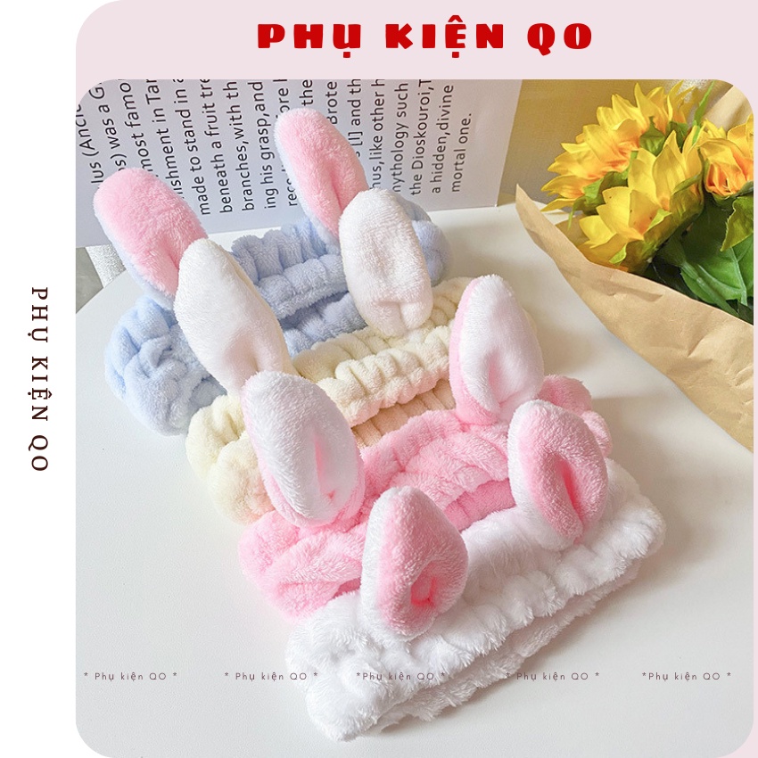 Băng đô rửa mặt tai thỏ BD05