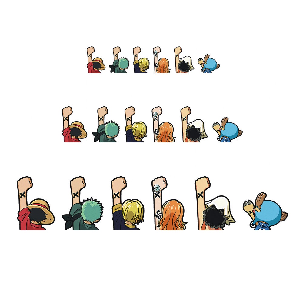 Một Mảnh! ⚡ Sticker Phản Quang Chống Thấm Nước Hình Luffy Chopper Trang Trí Xe Hơi Xe Máy