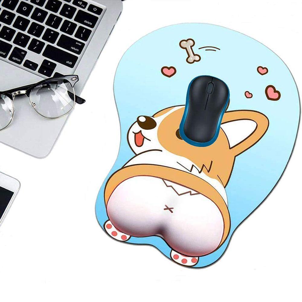 Thảm Lót Chuột Máy Tính Bằng Silica Gel Chống Trượt Hình NORMAN Corgi Dễ Thương Thoải Mái