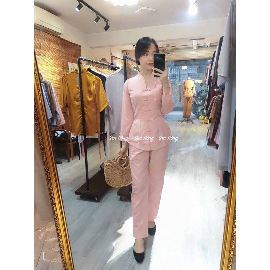 🌷🌷 SET QUẦN ÁO PHẬT TỬ - QUẦN ÁO ĐI CHÙA - hình chụp tại shop Sen Hồng B4