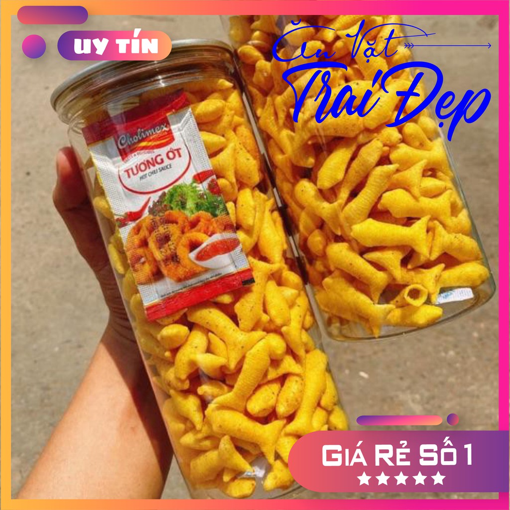 Bánh Phồng Cá Vị Phô Mai 200G Hủ PET - Trai Đẹp Snack