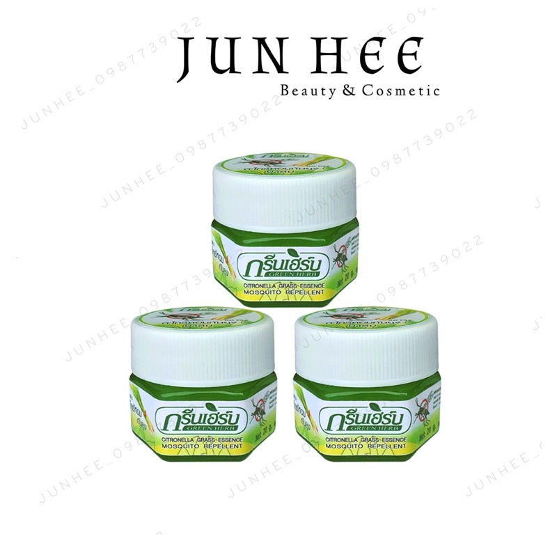 [ JUNHEE AUTH ] Cao / Dầu sả chống muỗi đốt GREEN HERB Thái Lan