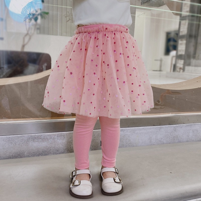 Quần legging giả váy lưng thun co giãn thời trang cho bé