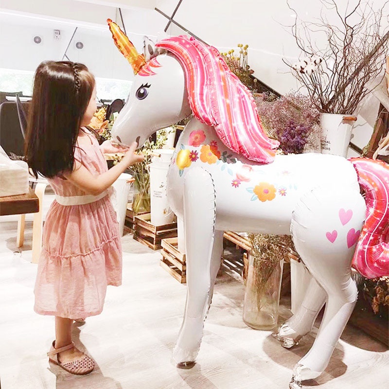 Bong Bóng Hình Kỳ Lân 3D Cỡ Lớn Dùng Để Trang Trí Tiệc
