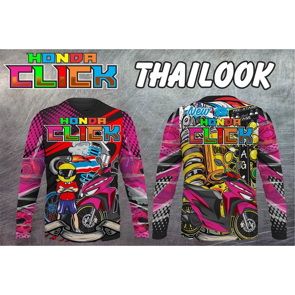 Áo Thun Tay Dài Màu Tím Nhấp Nháy In Họa Tiết Phong Cách Thái Lan 019 Size XS-6XL