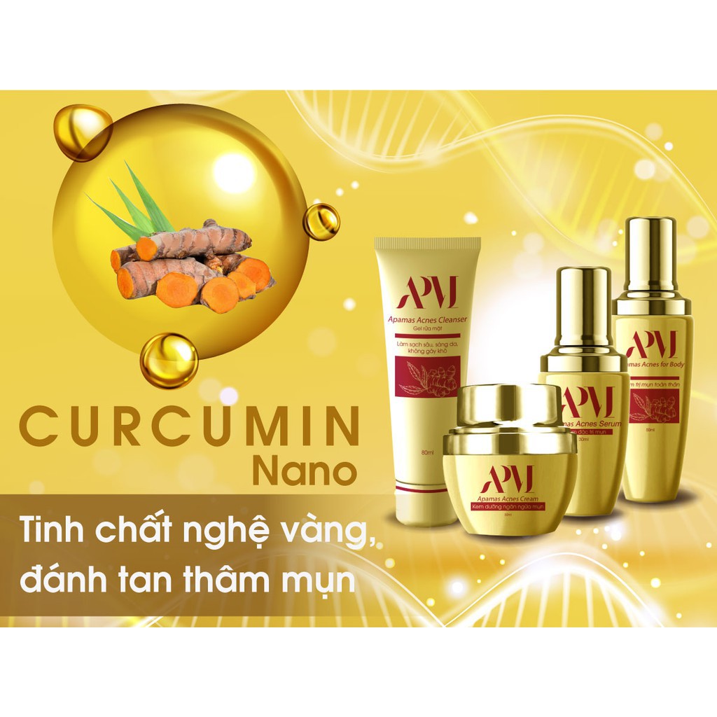 Kem Dưỡng Da Mặt Apamas Acnes Cream Chiết Xuất Từ Nghệ Tươi, Cho Làn Da Mịn Màng, Tươi Trẻ 50ml