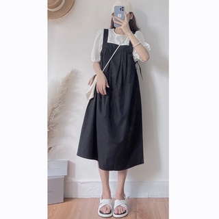 Set yếm ulzzang 3 màu (than, đen, be)