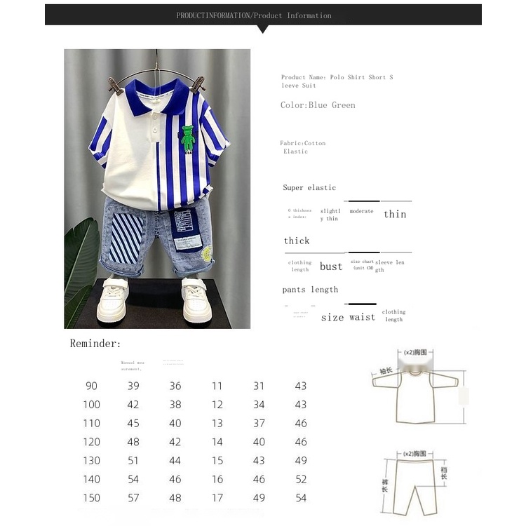 Bộ Đồ Polo Thời Trang Mùa Hè Hàn Quốc Dành Cho Bé Trai