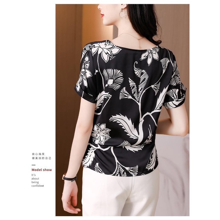 Áo Sơ Mi Voan Hoa Ngắn Tay Thời Trang Mùa Hè Dành Cho Nữ