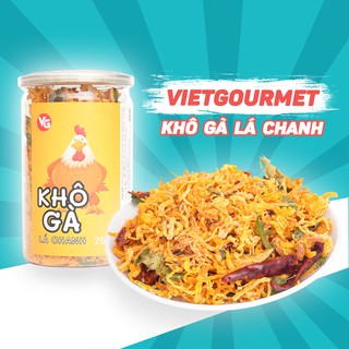 Khô gà lá chanh loại 1 Vietgourmet 230g, đặc sản Việt, đồ ăn vặt siêu ngon