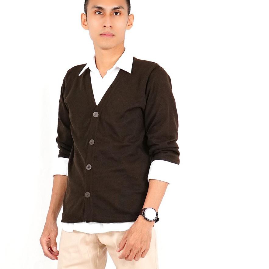Áo Cardigan dệt kim cổ chữ V thời trang Hàn Quốc cho nam | BigBuy360 - bigbuy360.vn