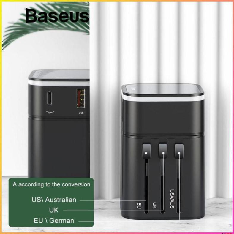 Bộ sạc nhanh du lịch đa năng Baseus Removable 2 in 1 Universal Travel Adapter PPS Quick Charger