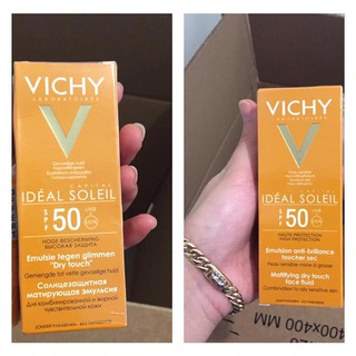Kem chống nắng cho da mặt VICHY IDEAL SOLEIR Emulsion Toucher Sec SPF 50