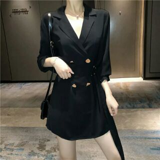 Đầm vest công sở đen (freesize)