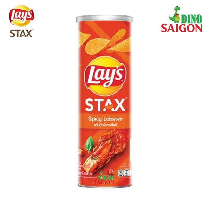 Bánh Snack Khoai Tây Lay's Stax Malaysia Hộp 160g vị Sườn nướng BBQ