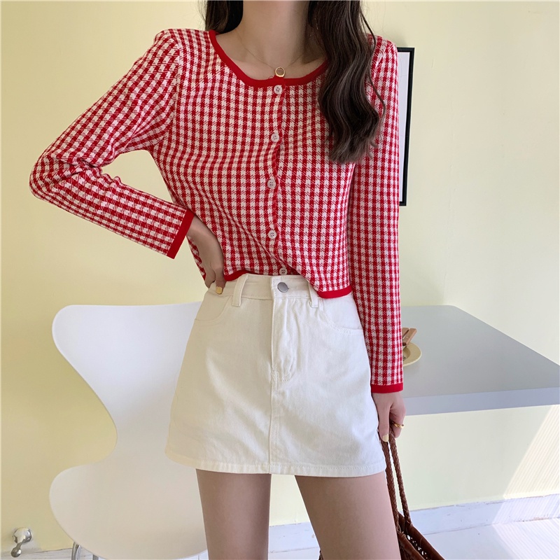 Áo dệt kim mỏng dáng rộng tay dài thời trang Hàn Quốc