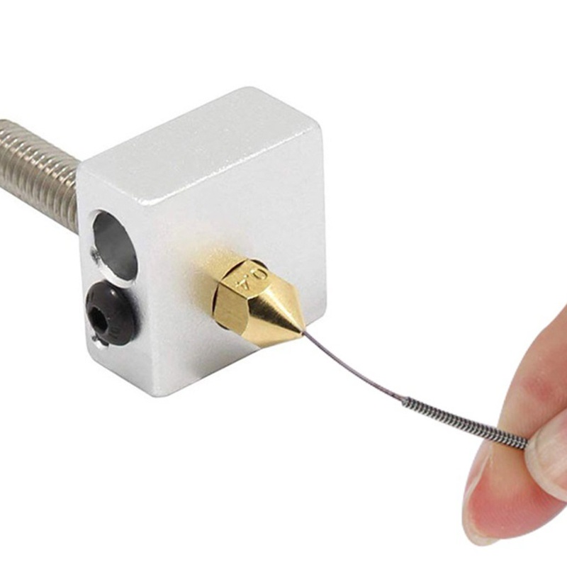 Set 25 Vòi Phun Máy In 3D MK8 0.4mm Bằng Đồng Thau Kèm Phụ Kiện Làm Sạch Dành Cho Makerbot CR-10 Ender 3 5