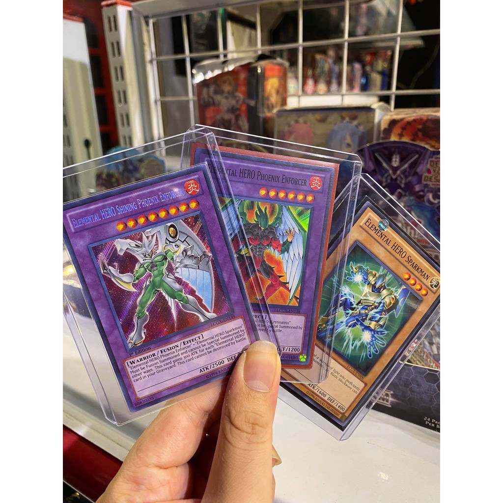 Lá bài thẻ bài Yugioh Combo Elemental HERO Shining Phoenix Enforcer  - Secret Rare - Tặng bọc bài nhựa bảo quản