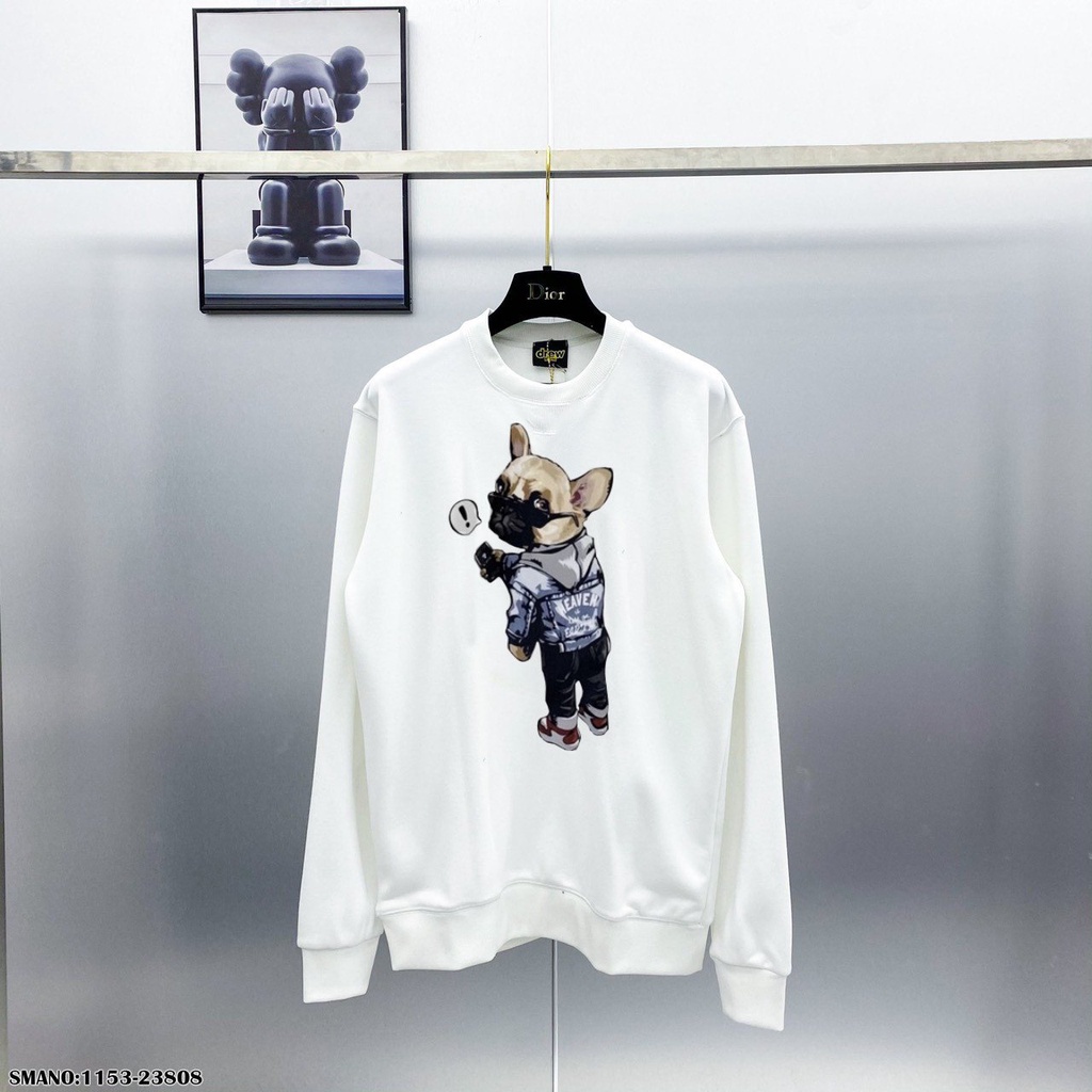 Áo sweater unisex poly dày dặn mềm mại hình in hình cún phong cách trẻ trung năng động cho cả nam và nữ - TD98