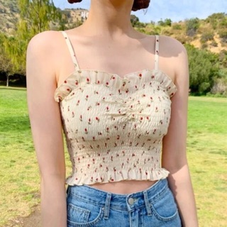 (Có sẵn) Áo 2 dây cúp ngực hoa nhí ulzzang Soojin, MOMOLAND Jane
