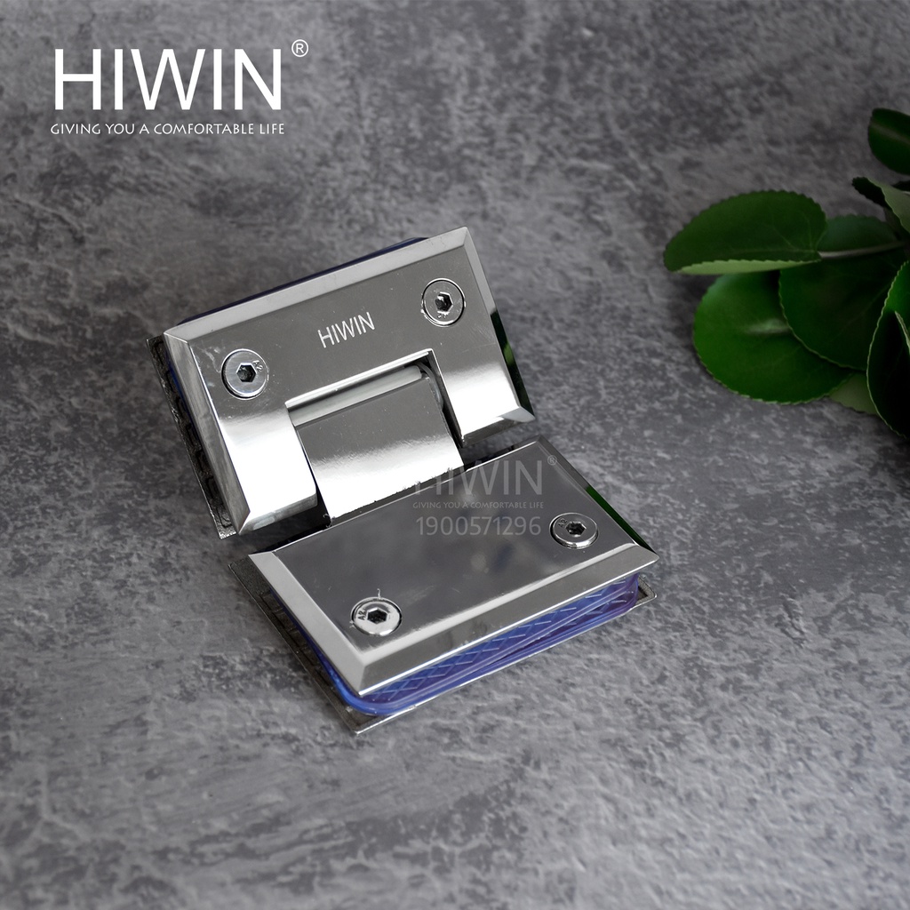 Bản lề phòng tắm kính 135 độ cân mặt gương inox 304 Hiwin HG-006 (dày 5mm)