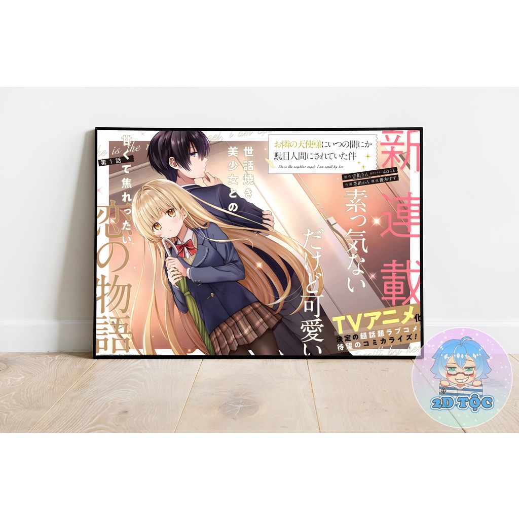 Tranh poster A3 (8) Anime Manga  Thiên sứ nhà bên chất liệu giấy cao cấp - 2D Tộc Shop