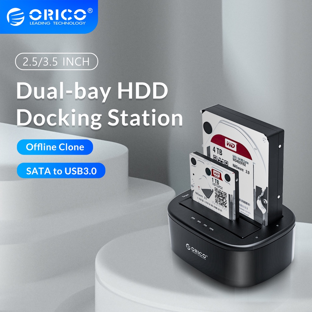 ORICO Clone HDD Dock Station Đế Sạc Ổ Cứng HDD SSD USB 3.0 Cho Máy Tính 2.5/3.5 inch(6228US3-C)