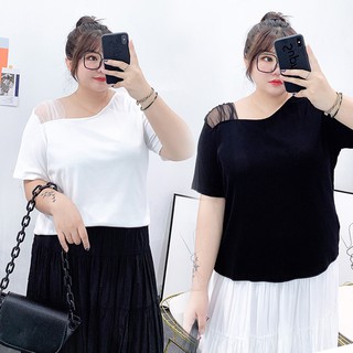 Áo lệch vai phối lưới - ABEO183