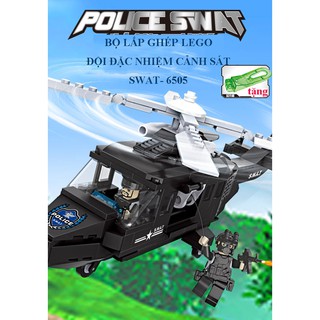 Lắp ráp Lego biệt đội trực thăng đặc nhiệm SWAT - 6505