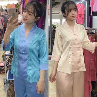 Đồ Lam # Vải Gấm Mát Mẫu Bà Lai # Đồ Bộ Nữ # Quần Áo