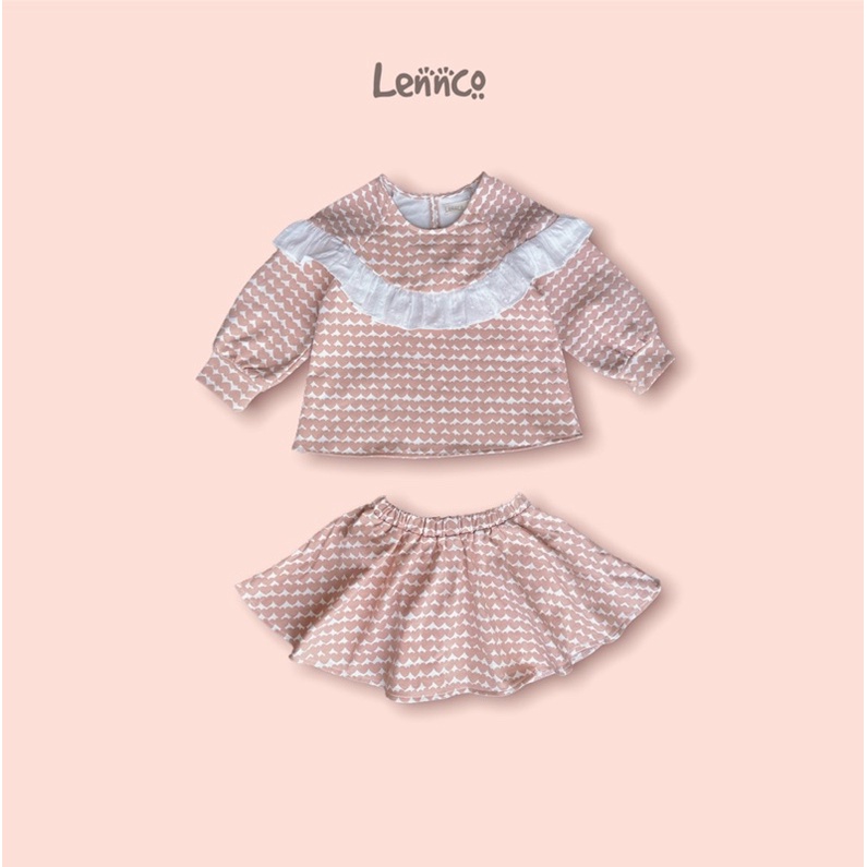 Set nỉ tim Lennco cho bé gái