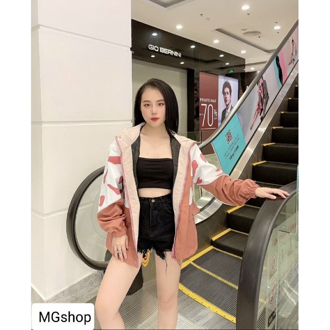 ÁO KHOÁC GIÓ NỮ PHỐI LOANG
