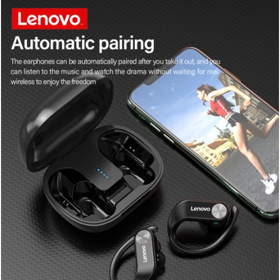 Tai Nghe Thể Thao Không Dây bluetooth 5.0 Chống Thấm Nước ipx5 Màn Hình Pin Chuyên Dụng Cho Chơi Game Lenovo tws