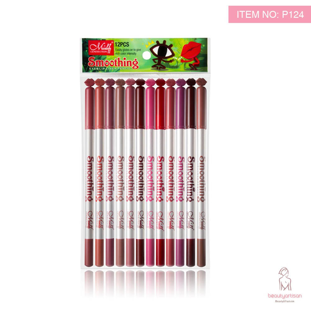 Set 12 chì kẻ viền môi kháng nước lâu trôi và lên màu đẹp | BigBuy360 - bigbuy360.vn