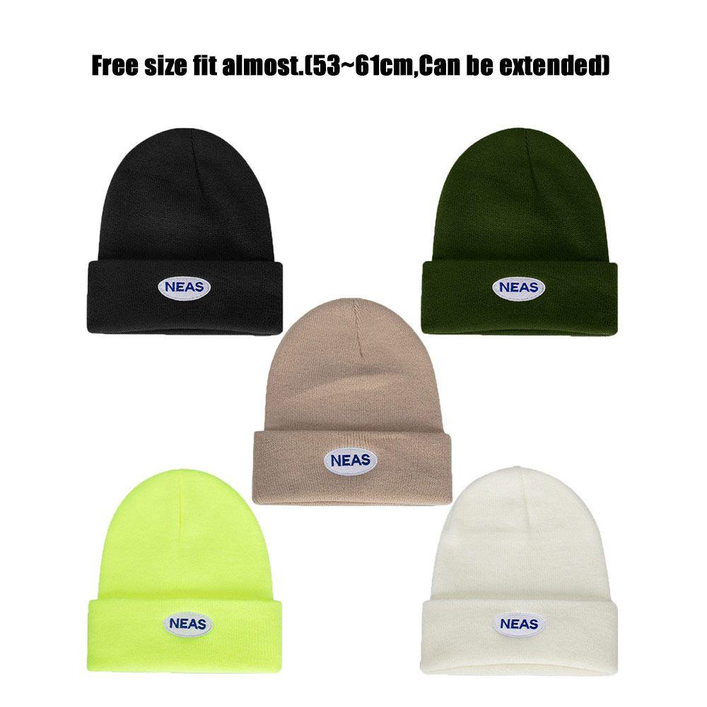 Mũ Beanie Dệt Kim Màu Trơn Dễ Thương Chất Lượng Cao Cho Nam Và Nữ