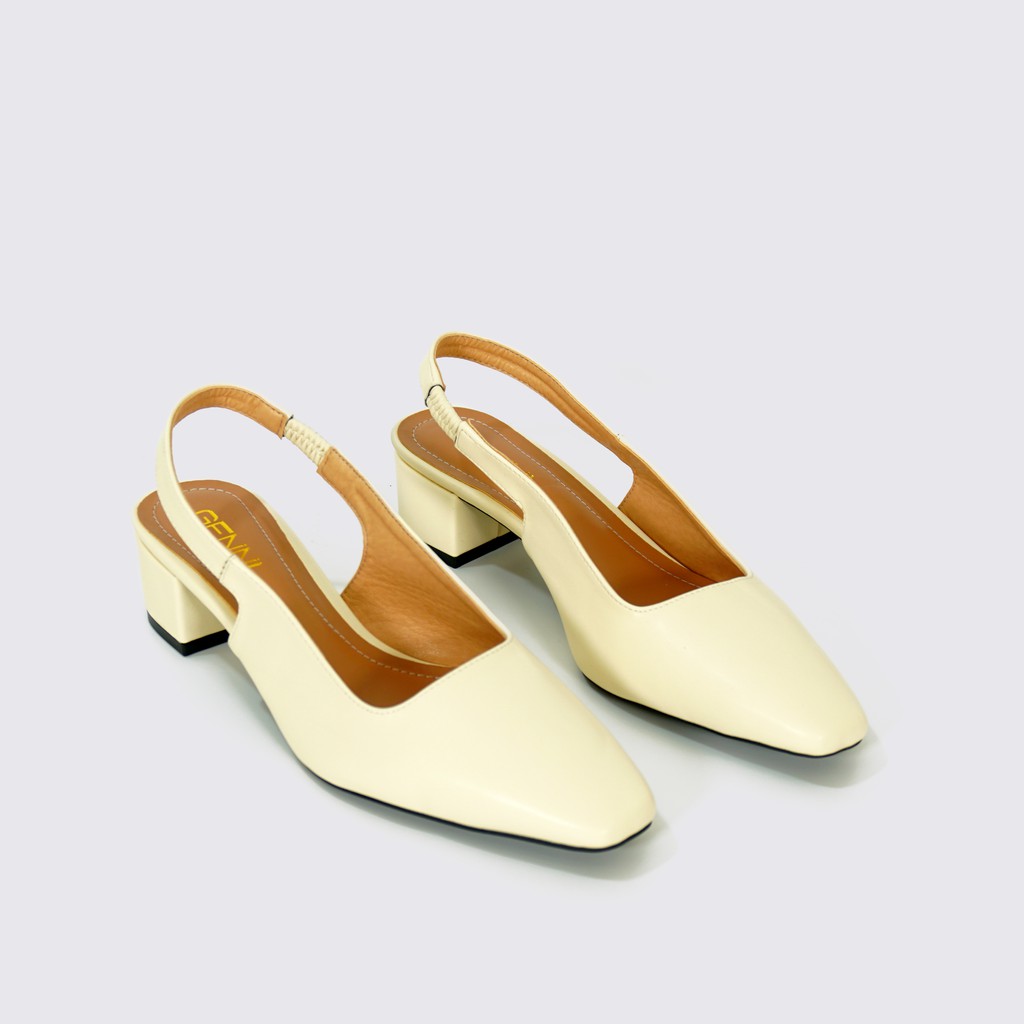 [Mã WABRWS giảm 15% đơn 150K] Giày slingback 3p mũi vuông GE299 - Genni