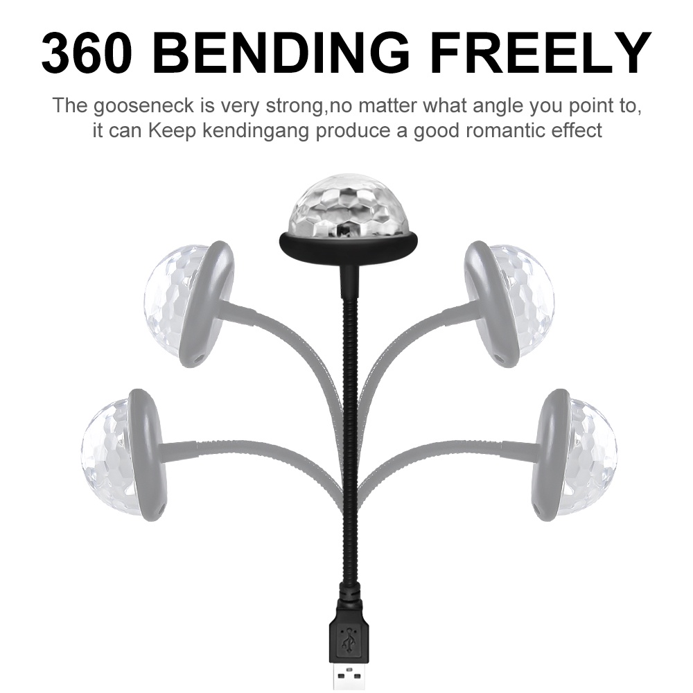 Điện Thoại Đèn LED RGB Cổng USB Điều Khiển Bằng Nhạc Trang Trí Đa Ứng Dụng
