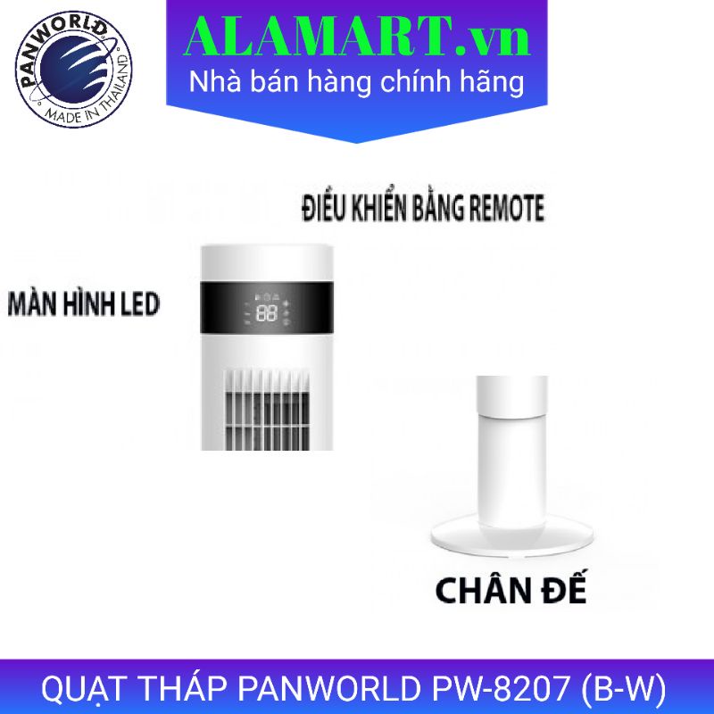 QUẠT THÁP REMOTE PANWORLD PW-8207