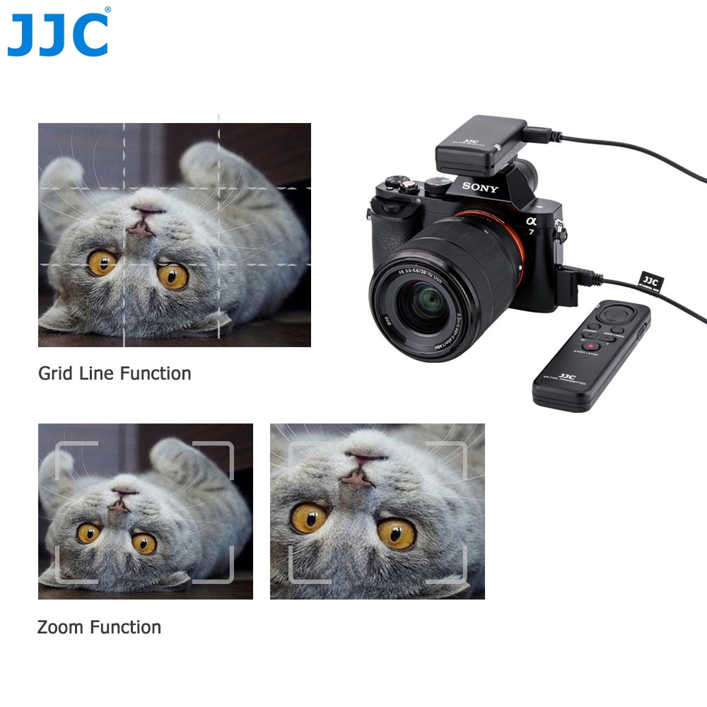 Set điều khiển từ xa không dây JJC RMT-VP1K 100m cho Sony ZV-1 A7M4 A7R5 A7R4 A7S3 A7R IV A7S III A1 A9 A58 A68 A77 A9