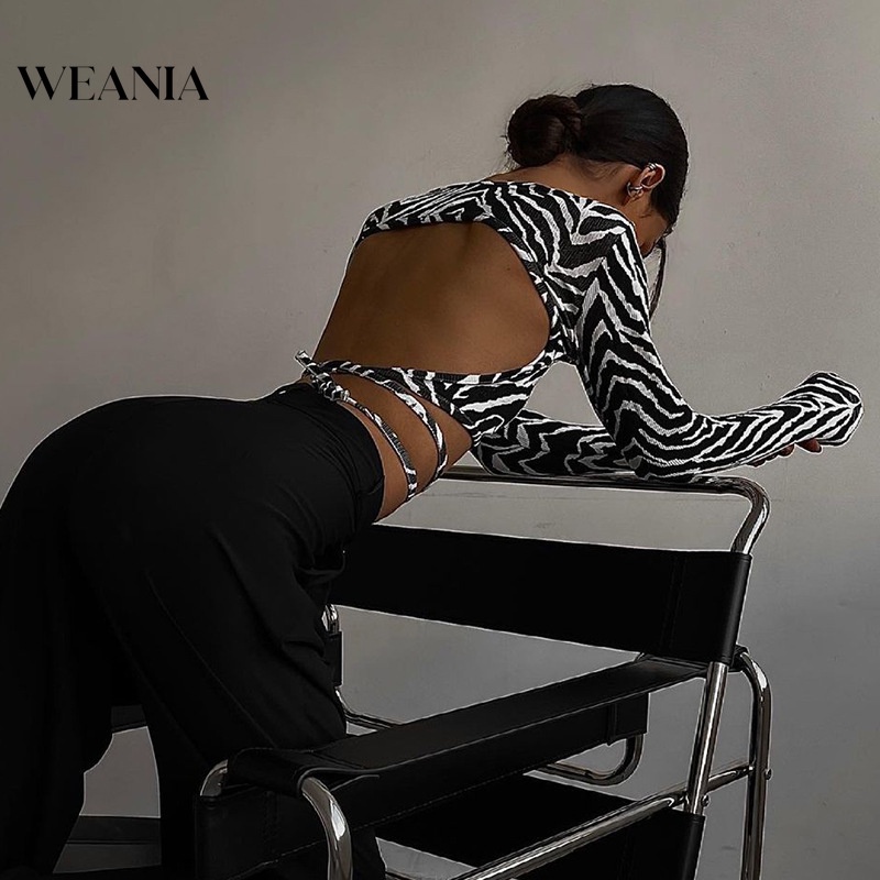 Áo Thun Tay Dài In Họa Tiết Ngựa Vằn Thời Trang Cho Nữ