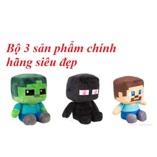 Thú bông minecraft dễ thương Steve - enderman - Zombie
