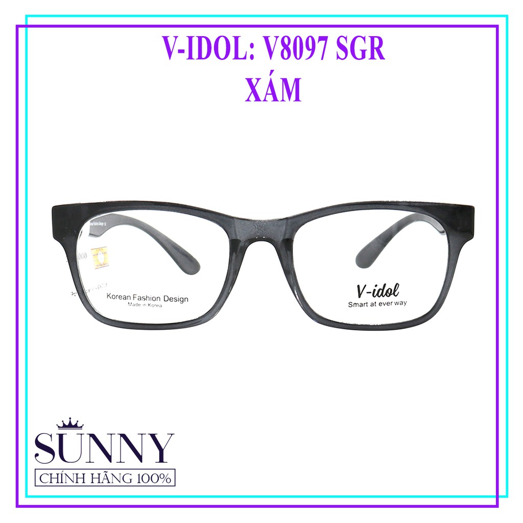 Gọng kính chính hãng V-idol V8097 màu sắc thời trang, thiết kế dễ đeo bảo vệ mắt